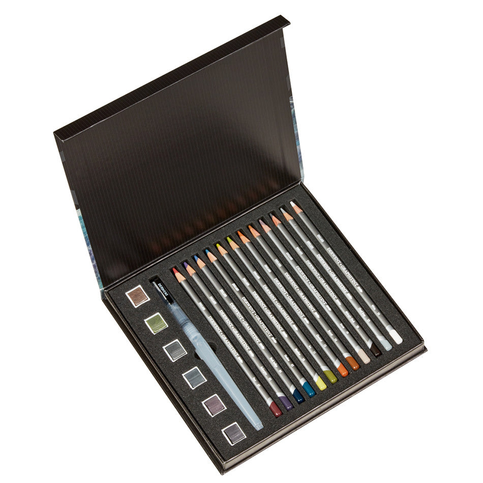 Derwent Graphitint Mixed Media Set - 24 Water-Soluble Graphite Pencils for Artists & Sketching - Perfect for Drawing, Coloring & Mixed Media Art Projects