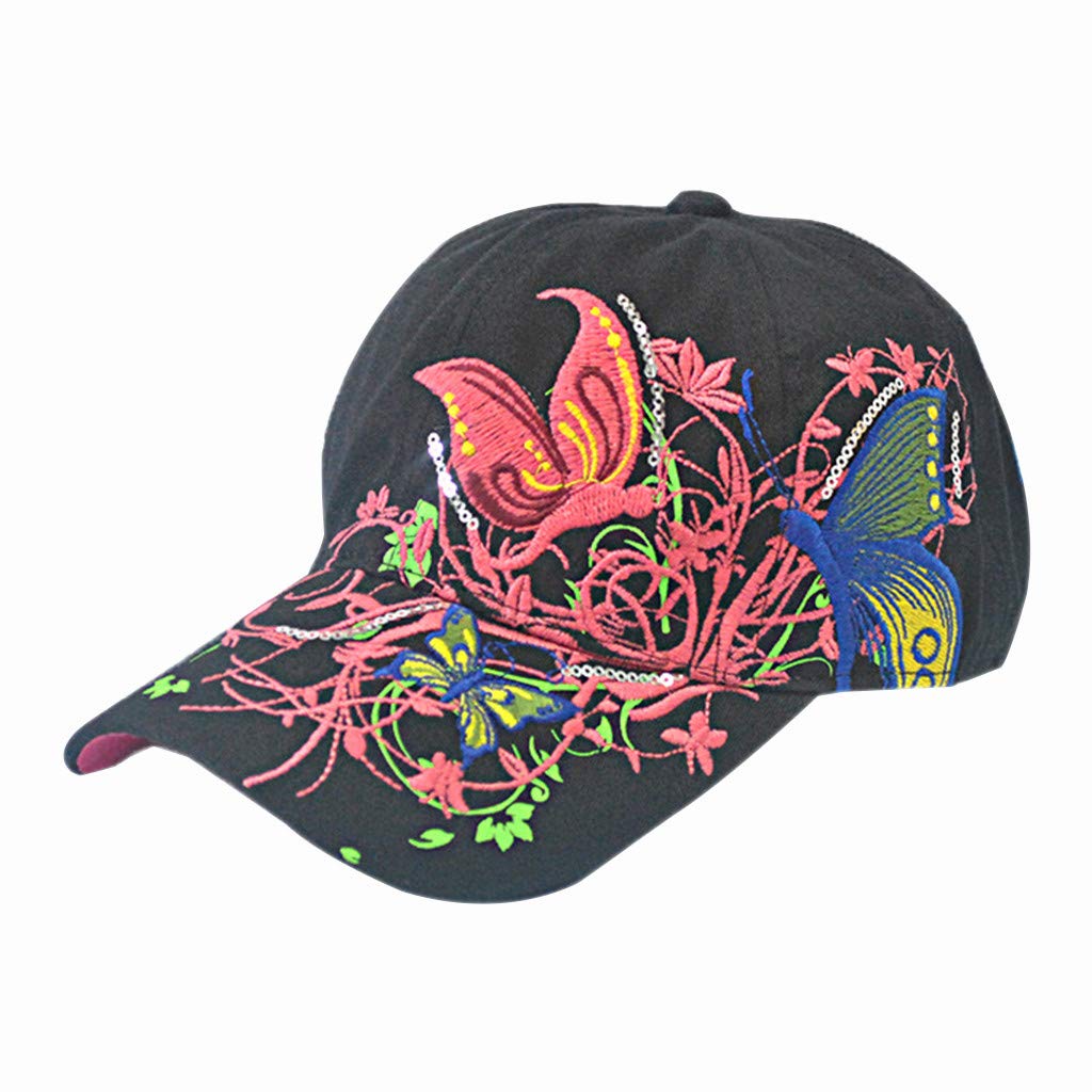 Women's Butterfly Print Baseball Cap - Stylish Knit Sun Hat for Outdoor Activities, Sports & Casual Wear