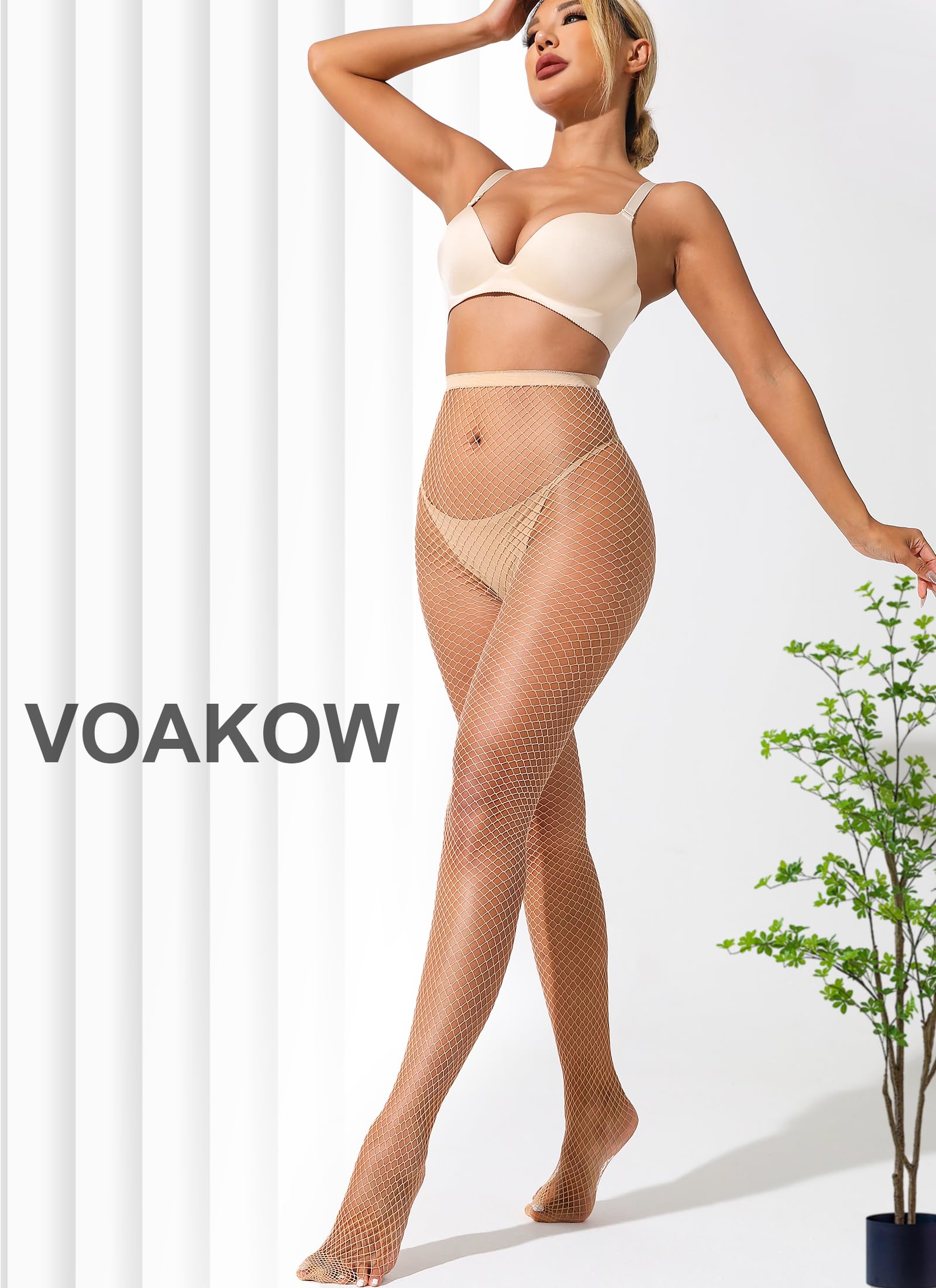 Sexy High Waist Fishnet Stockings for Women - Stretchy Mesh Pantyhose Tights | Perfect for Halloween, Cosplay & Date Night Outfits