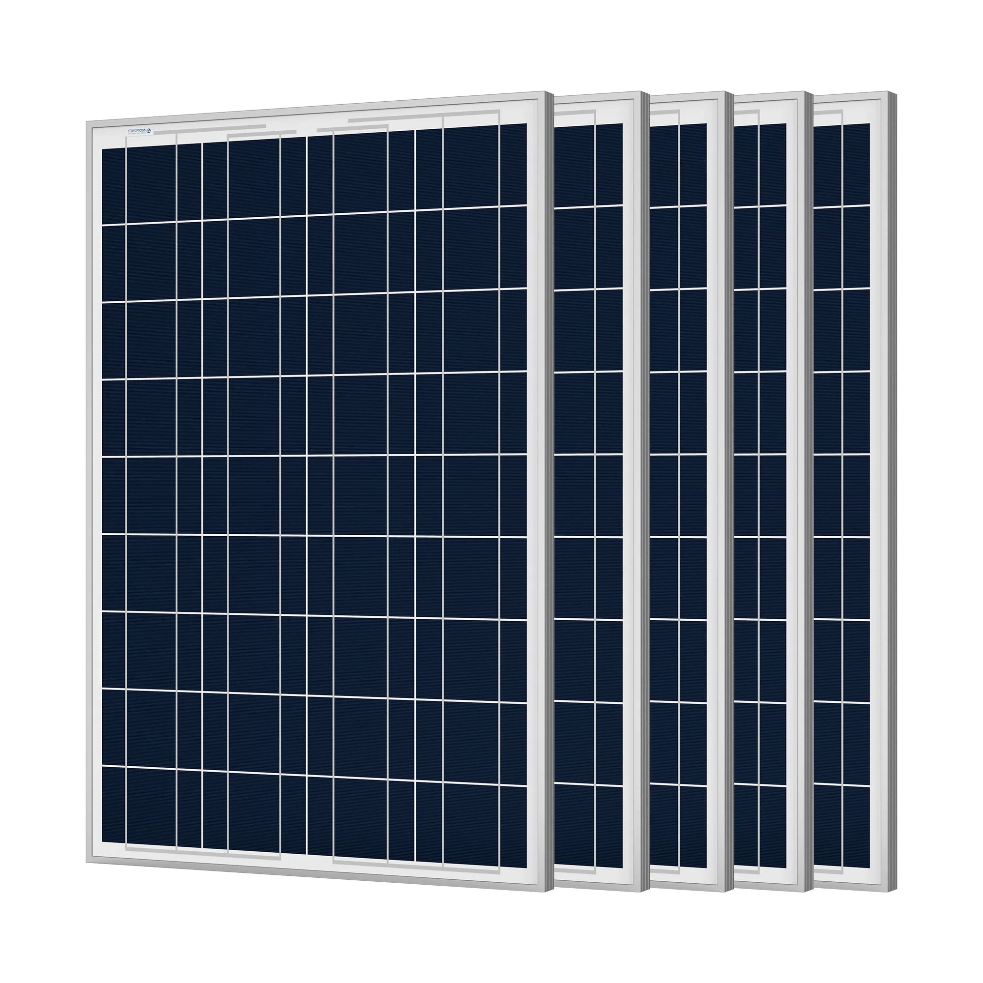 ACOPOWER 100W Polycrystalline Solar Panel for RV, Boat, Off-Grid Power - High Efficiency Solar Charging for Camping, Emergency Backup & Outdoor Adventures