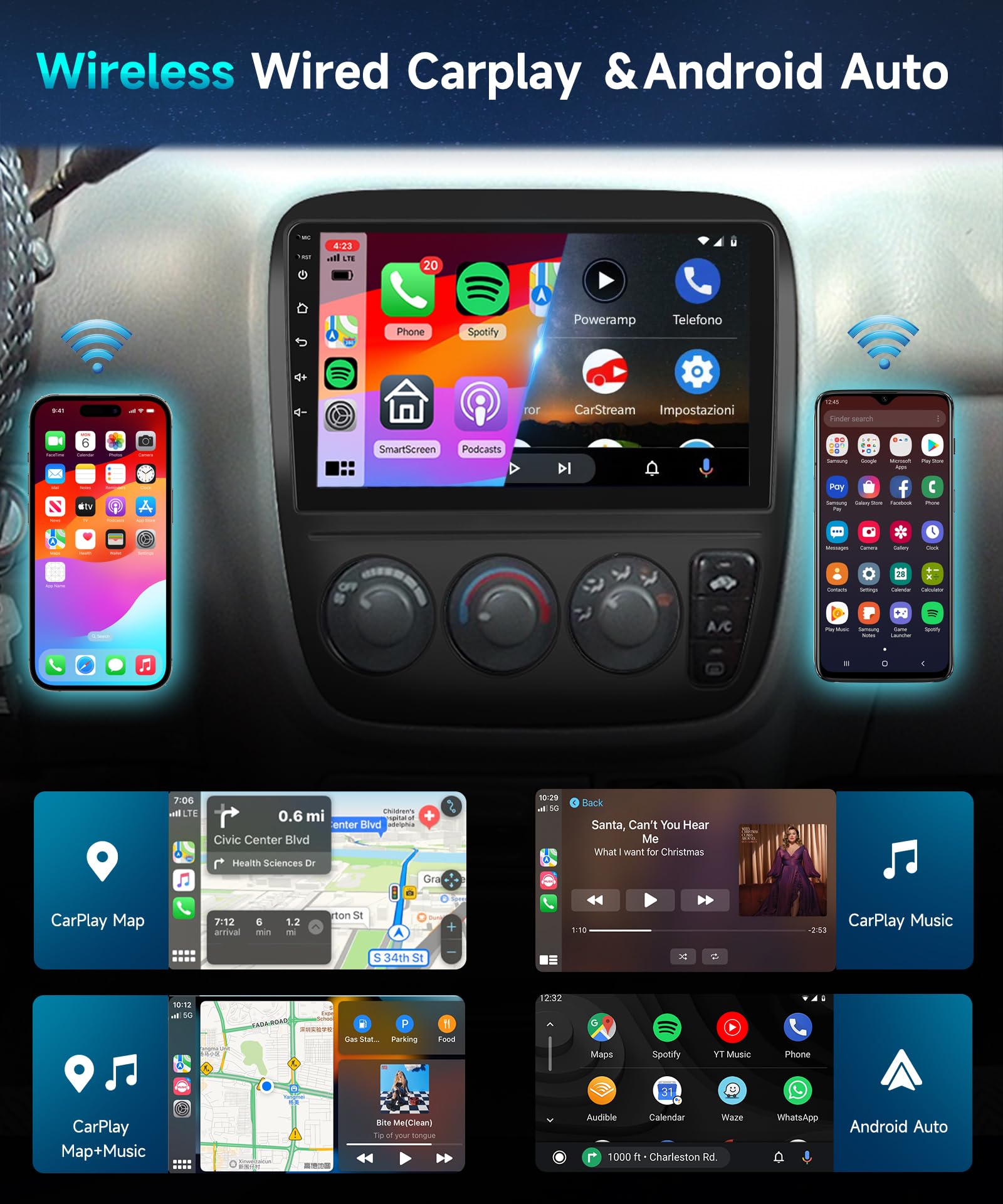 Podofo HiFi 16EQ Android Car Stereo for 1997-2001 Honda CRV | 9