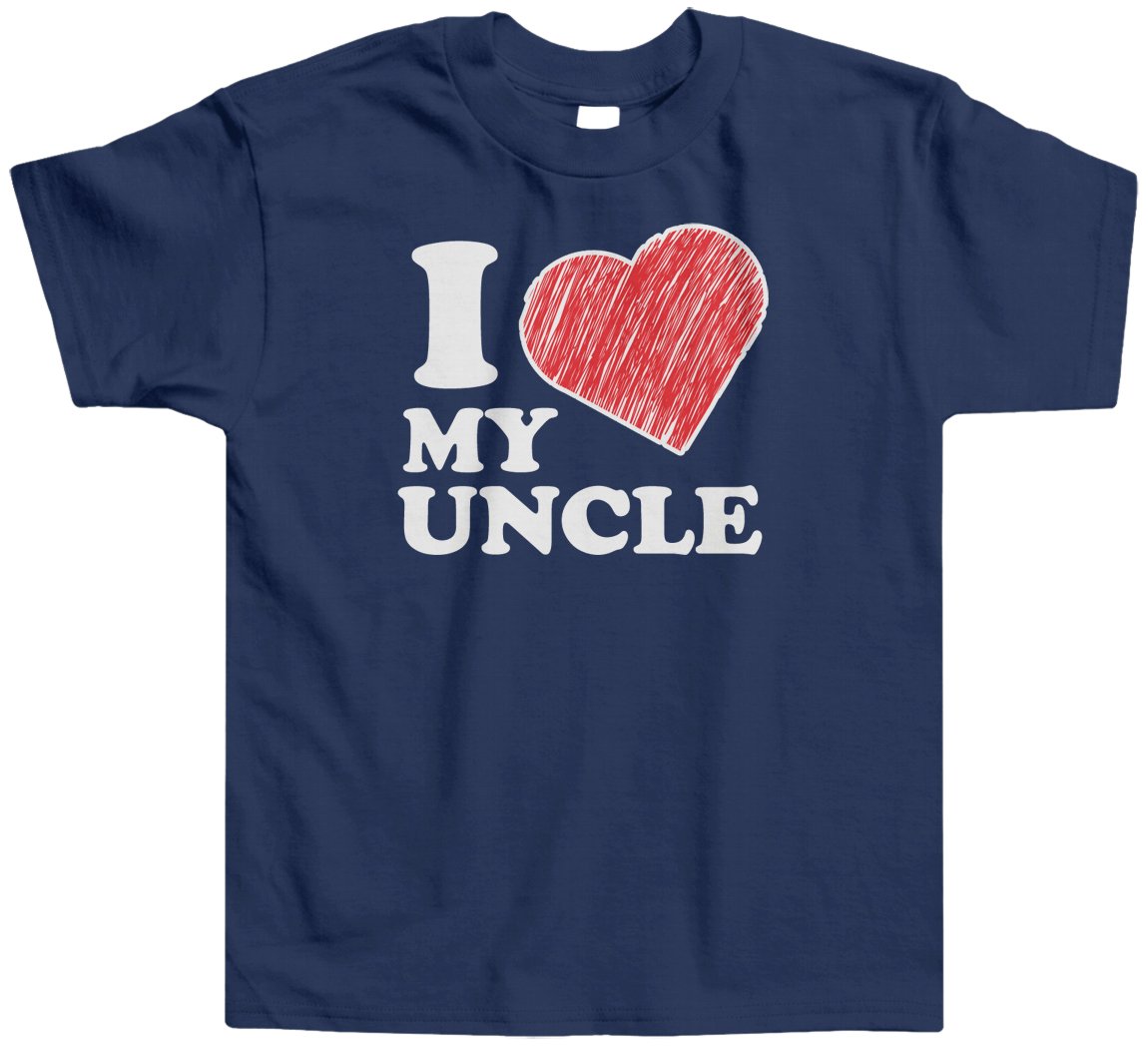Threadrock Little Boys' I Love My Uncle Graphic Toddler T-Shirt - Cute Casual Outfit for Toddlers, Family Gatherings & Photo Shoots
