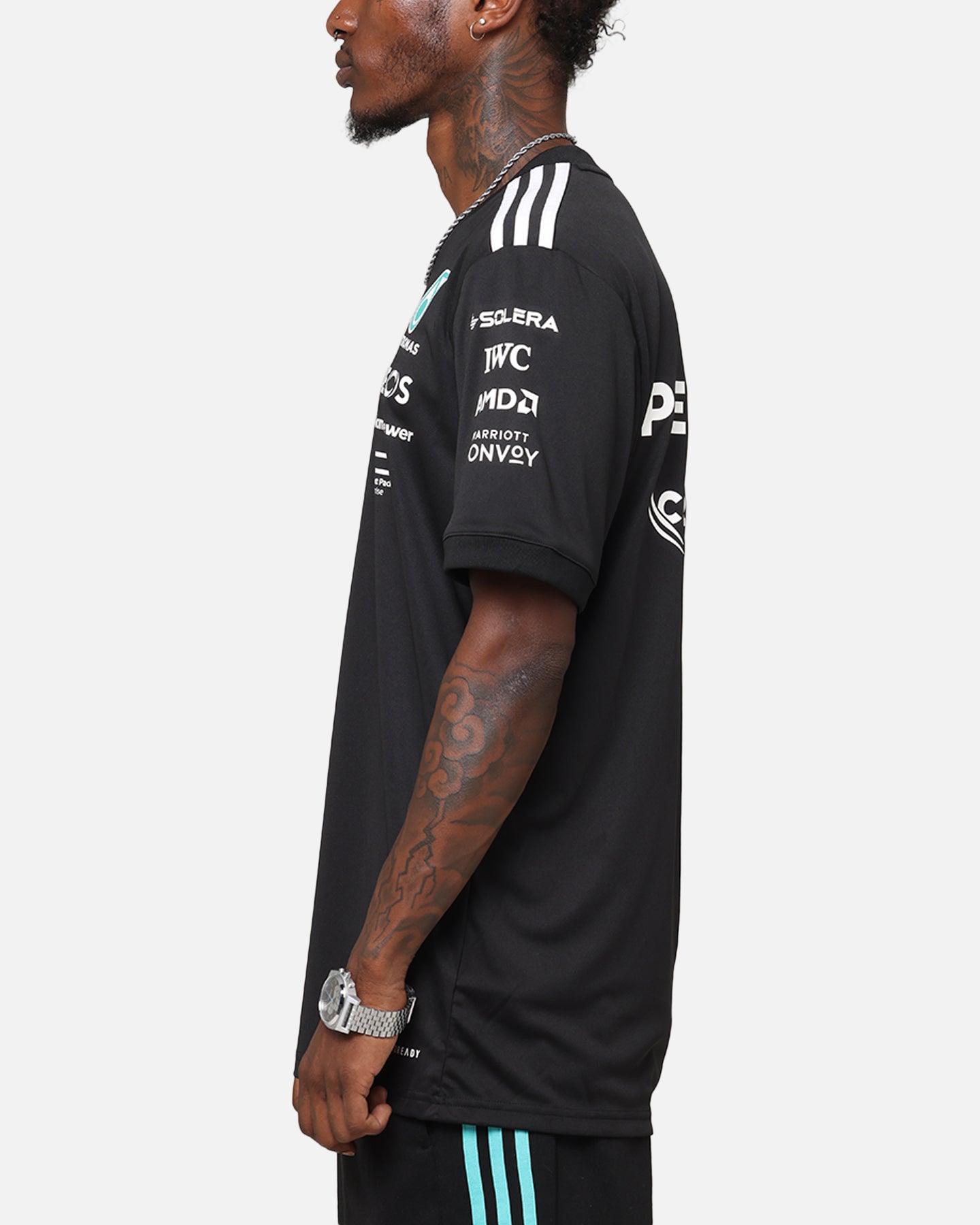 Adidas x Mercedes AMG Petronas F1 Team 2025 Official Driver T-Shirt - Black | Formula One Racing Fan Apparel & Casual Wear