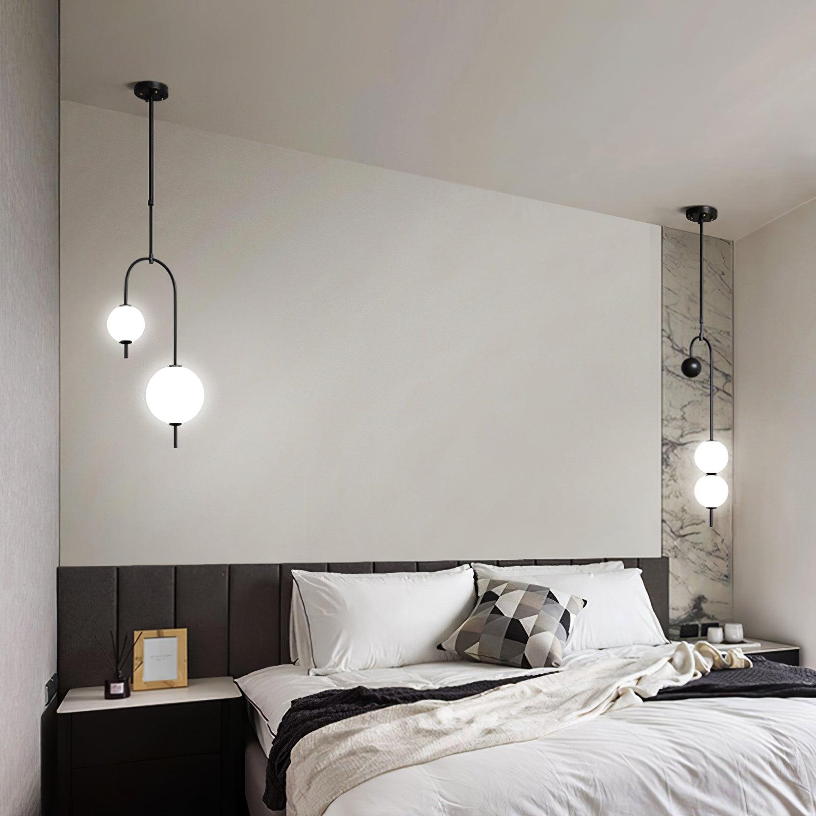 Alina Pendant Light - Modern Glass Hanging Chandelier for Kitchen Island, Dining Room & Bedroom Lighting | Dimmable LED Ceiling Fixture