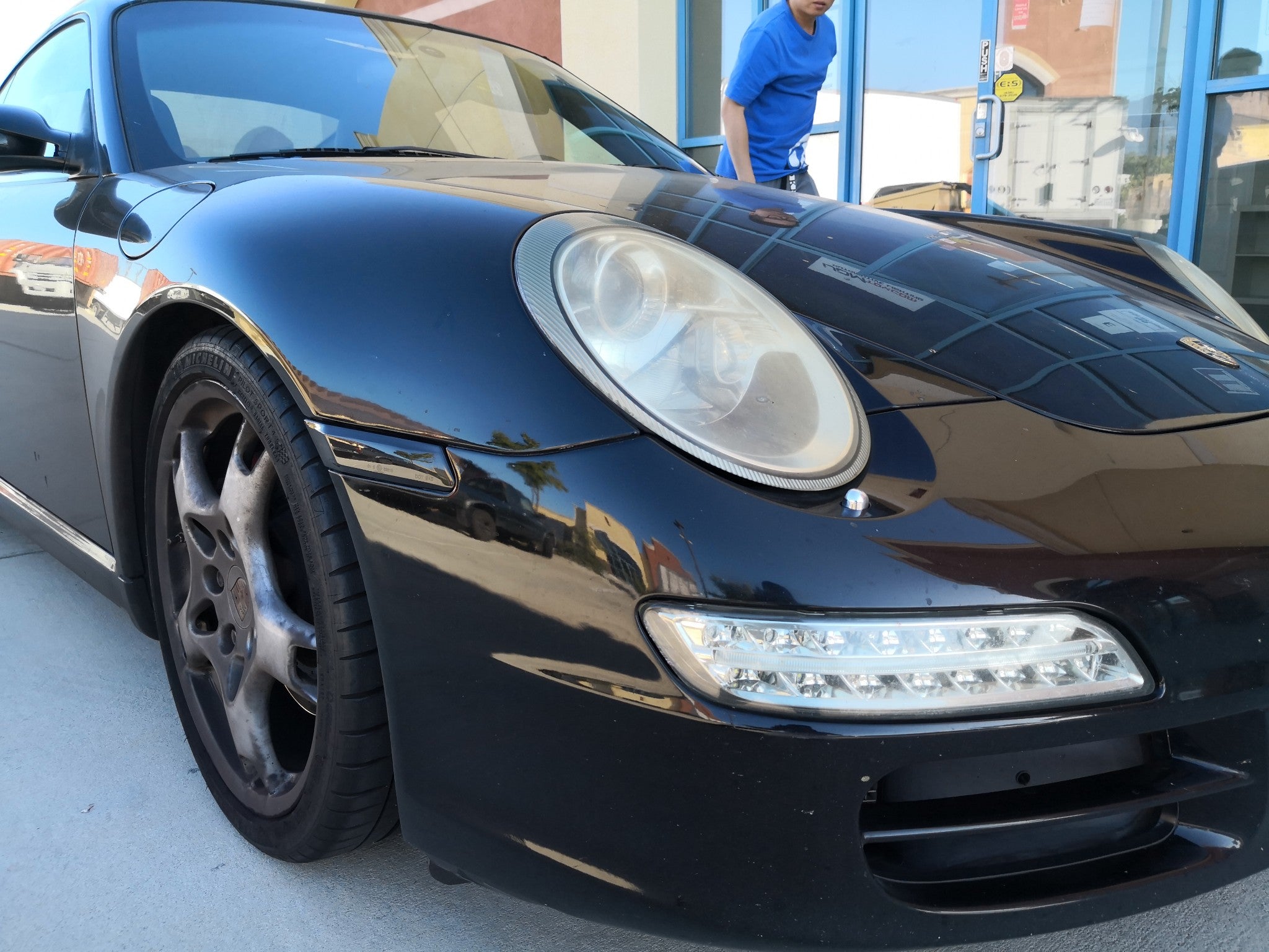 Euro Smoke Front Bumper Side Marker Lens for Porsche Cayman/Boxster 987 & 911 997 - Replacement Turn Signal Light for Enhanced Visibility and Style - Perfect for Night Driving and Custom Car Modifications