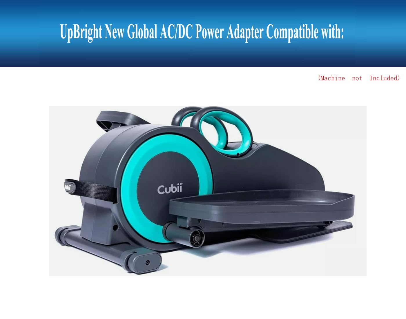 UpBright USB-C 5V AC/DC Adapter for Cubii Total Body+ F4C1 Seated Under-Desk Elliptical - 3.7V 4400mAh 16.28Wh 5VDC 1.0A Power Supply Cable & Battery Charger | Perfect for Home Office, Gym, and Rehabilitation Exercises