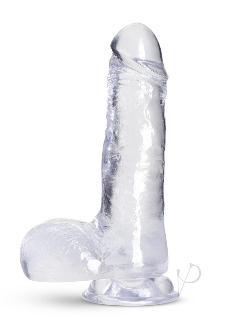 B Yours Plus Rock n' Roll Realistic Dildo with Balls - 7.25 Inch Clear Silicone Adult Toy for Couples & Solo Play - Perfect for Spicing Up Your Bedroom or Bachelorette Parties