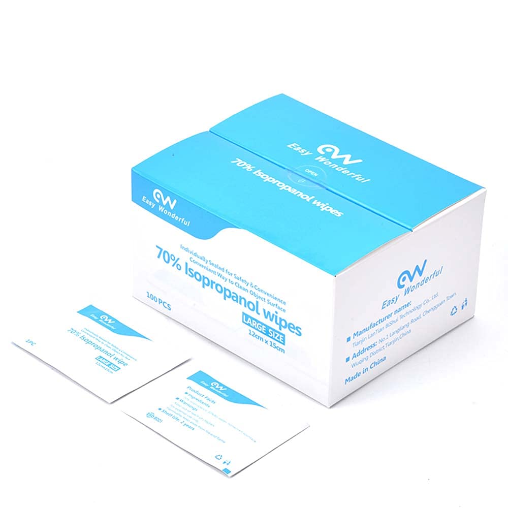 70% Isopropyl Alcohol Wipes - Disinfecting Wipes for Home, Office & Travel - Kills 99.9% Germs & Bacteria - First Aid & Surface Cleaning Essentials