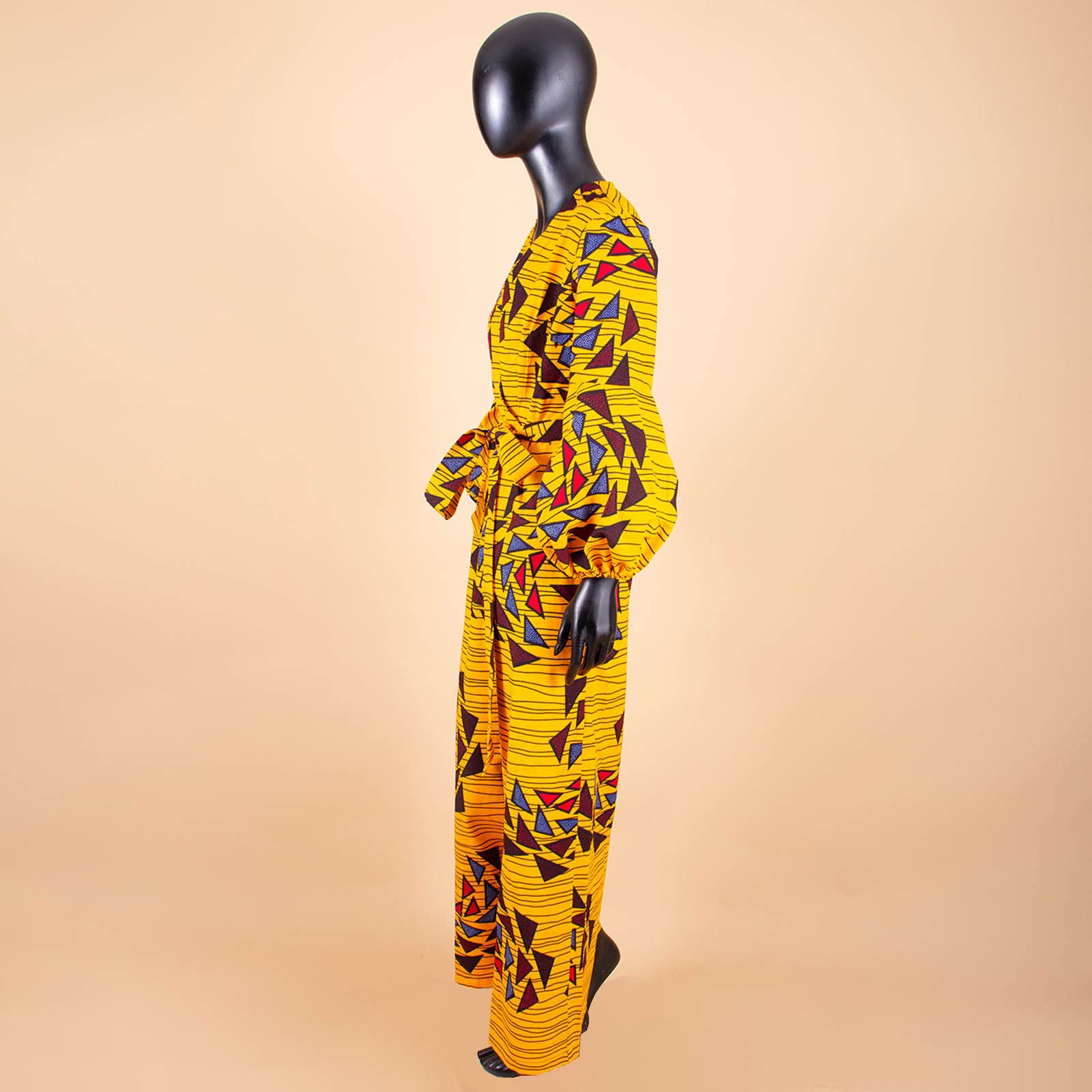 African Print Jumpsuit for Women - Plus Size Cotton Ankara Jumpsuit with Lantern Sleeves & Wide Leg | Casual Wear, Beach Outfit, Summer Fashion, Party Dress