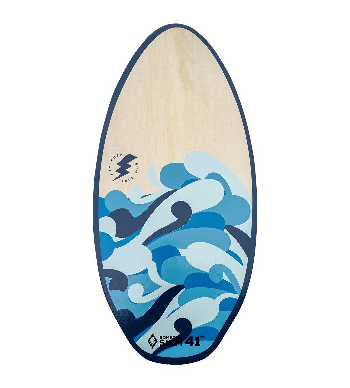 SKIMBOARD BB 41 Wood Wave 2 - Premium Wooden Skimboard for Beach & Wave Riding - Perfect for Surfing, Skimming & Water Sports