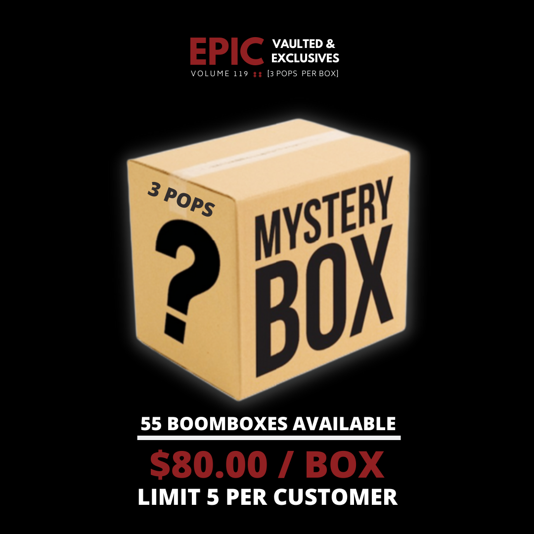 BoomLoot EPIC Vaulted & Exclusive Mystery Boombox Vol 119 - 3 Funko Pop Collectibles [Limited Edition] | Perfect for Pop Culture Fans, Gift Giving & Collector Displays