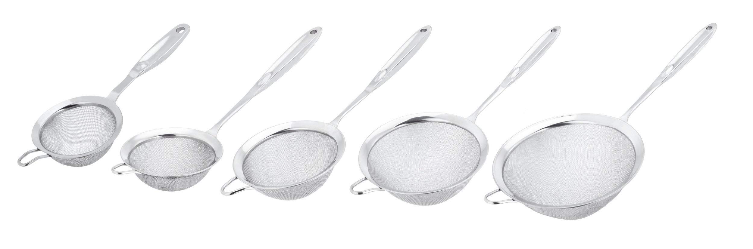 Premium Stainless Steel Judge Strainer/Sieve - 12cm Fine Mesh Kitchen Filter for Baking, Cooking & Tea - Silver