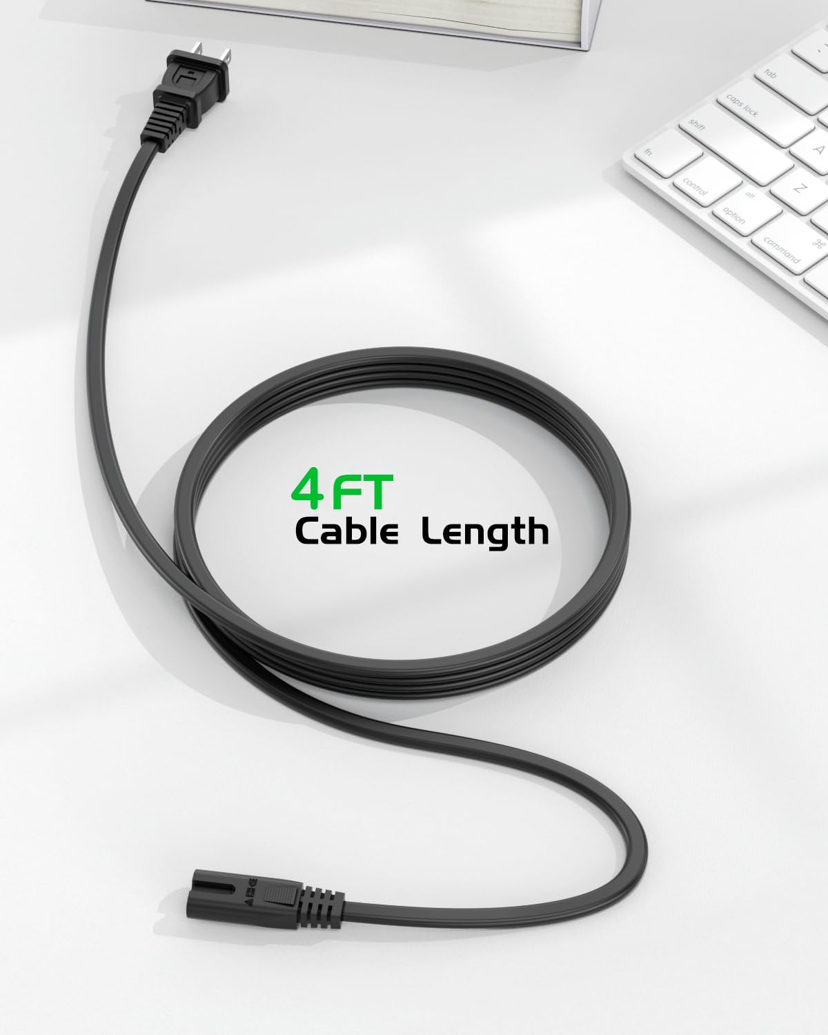 HP DeskJet Officejet Envy Series Printer Power Cord - 4FT ETL Certified Replacement AC Cable for Home & Office Printing | Compatible with Multiple HP Printer Models