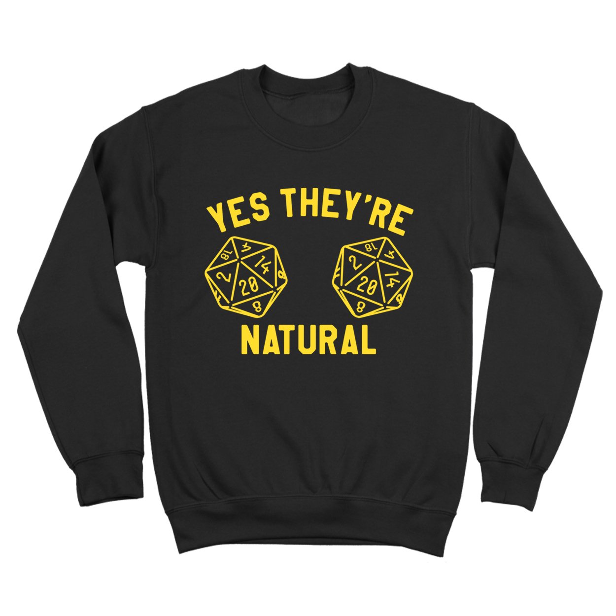 Funny Gamer Dice Crewneck Sweatshirt - Natural Cotton Gaming Sweater for Men & Women | Perfect for Game Nights, Cosplay & Casual Wear
