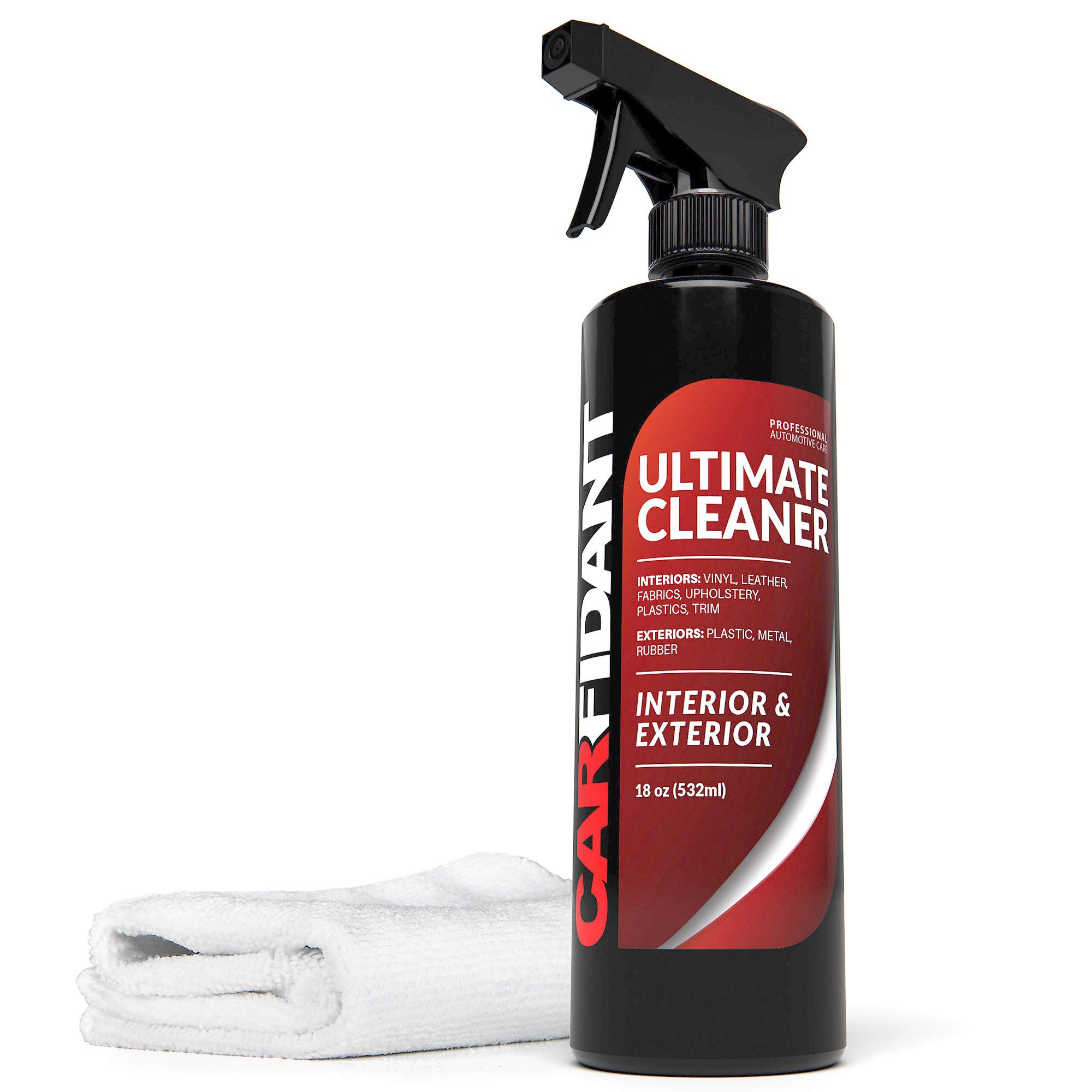 Carfidant Ultimate Car Interior Cleaner - All-Purpose Automotive Cleaner for Carpet, Upholstery, Leather, Vinyl, Plastic Seats & Engine Mats | Universal Car Cleaning Kit for Interior & Exterior | Perfect for Deep Cleaning, Detailing & Maintenance