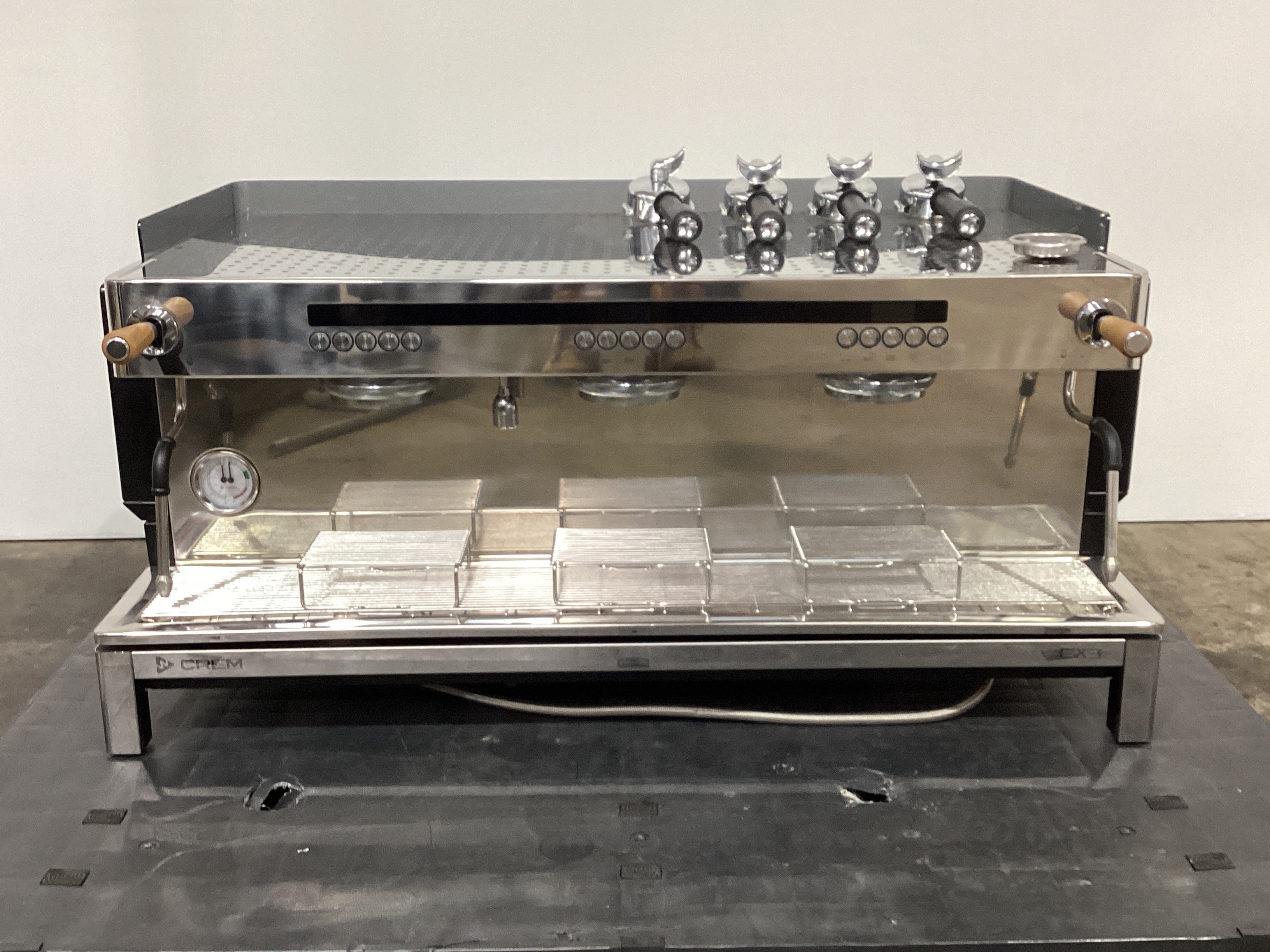 Crem ECEF FA1B 22AR 3 Group Commercial Coffee Machine - Professional Espresso Maker for Cafes, Restaurants & Offices (Model 774704)