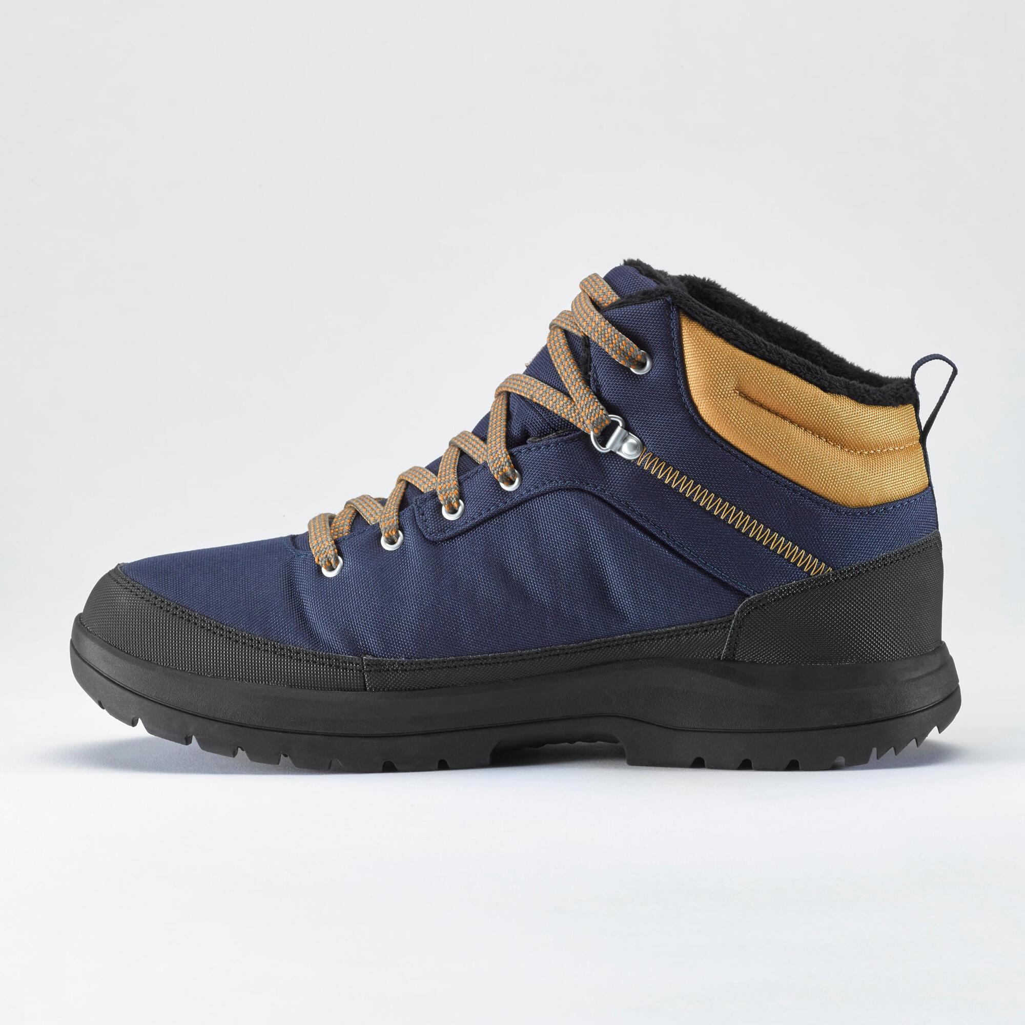 Quechua SH100 Mid Height Waterproof Hiking Boots for Men - Warm Winter Trekking Shoes for Outdoor Adventures & Mountain Climbing