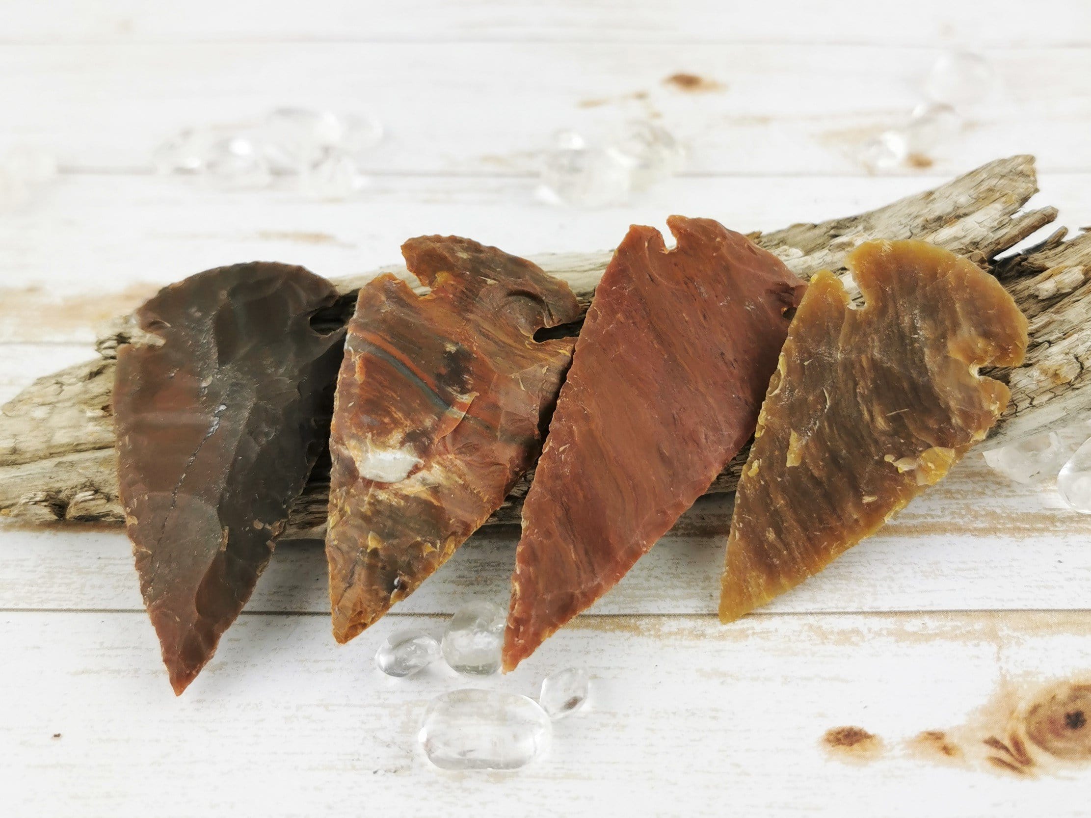 Handmade Red Jasper Arrowheads - Authentic Stone Carved Arrowheads for Jewelry Making, Necklaces & DIY Crafts | Perfect for Native American Style Accessories, Gifts & Home Decor