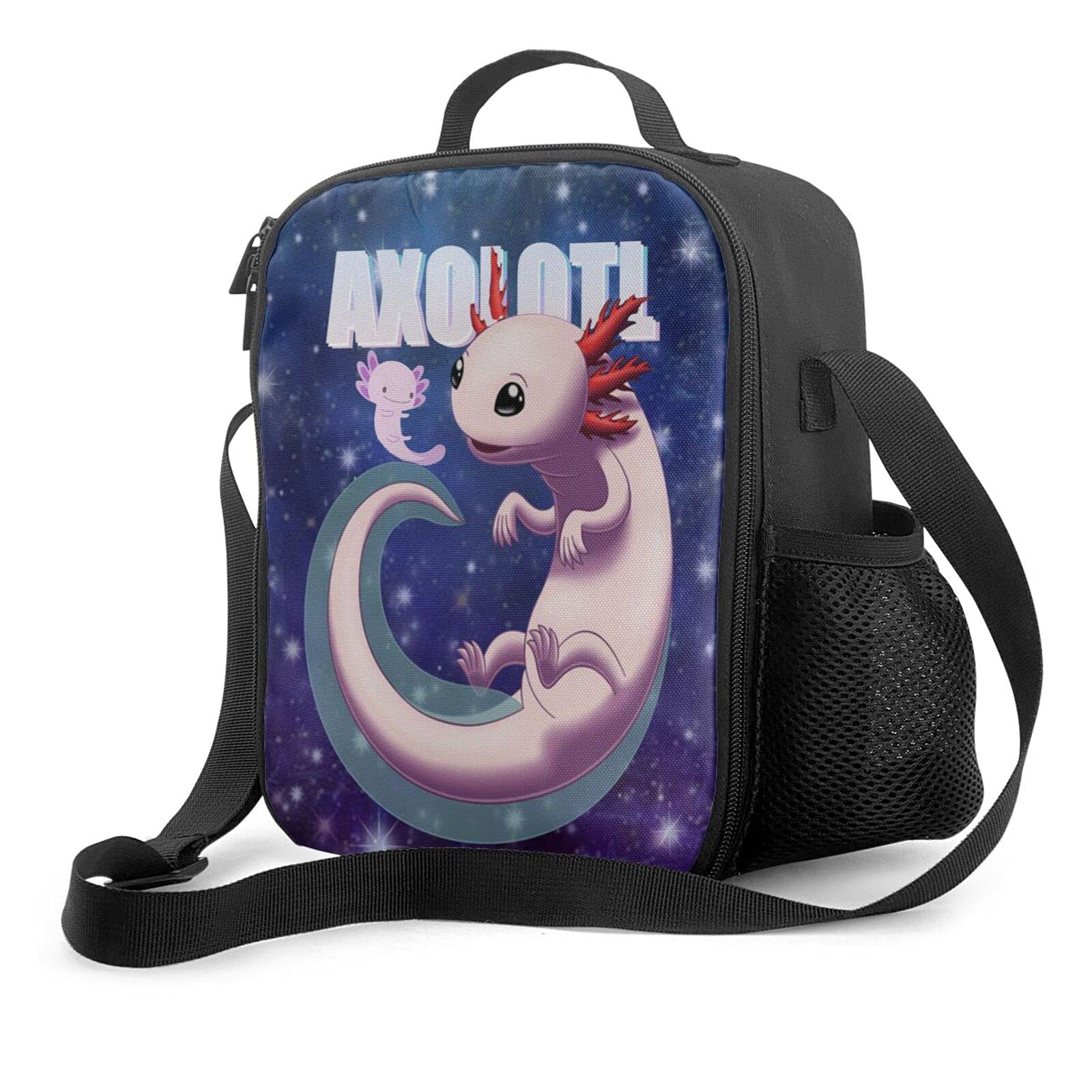 EPOCH Reusable Axolotl Lunch Bag - Insulated Portable Lunch Box for Work, School, Picnic & Travel - Cute Animal Lunch Tote for Adults & Kids - Perfect for Office, Gym, Hiking & Outdoor Activities