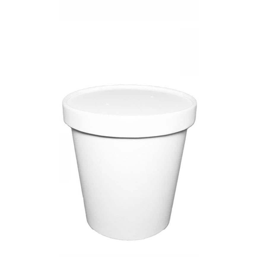 Disposable White Paper Soup Containers with Lids - 16oz Microwavable Freezer Safe Takeout Bowls for Ice Cream, Frozen Yogurt, Desserts & Food Storage (250 Count) - Perfect for Parties, Catering & Restaurants