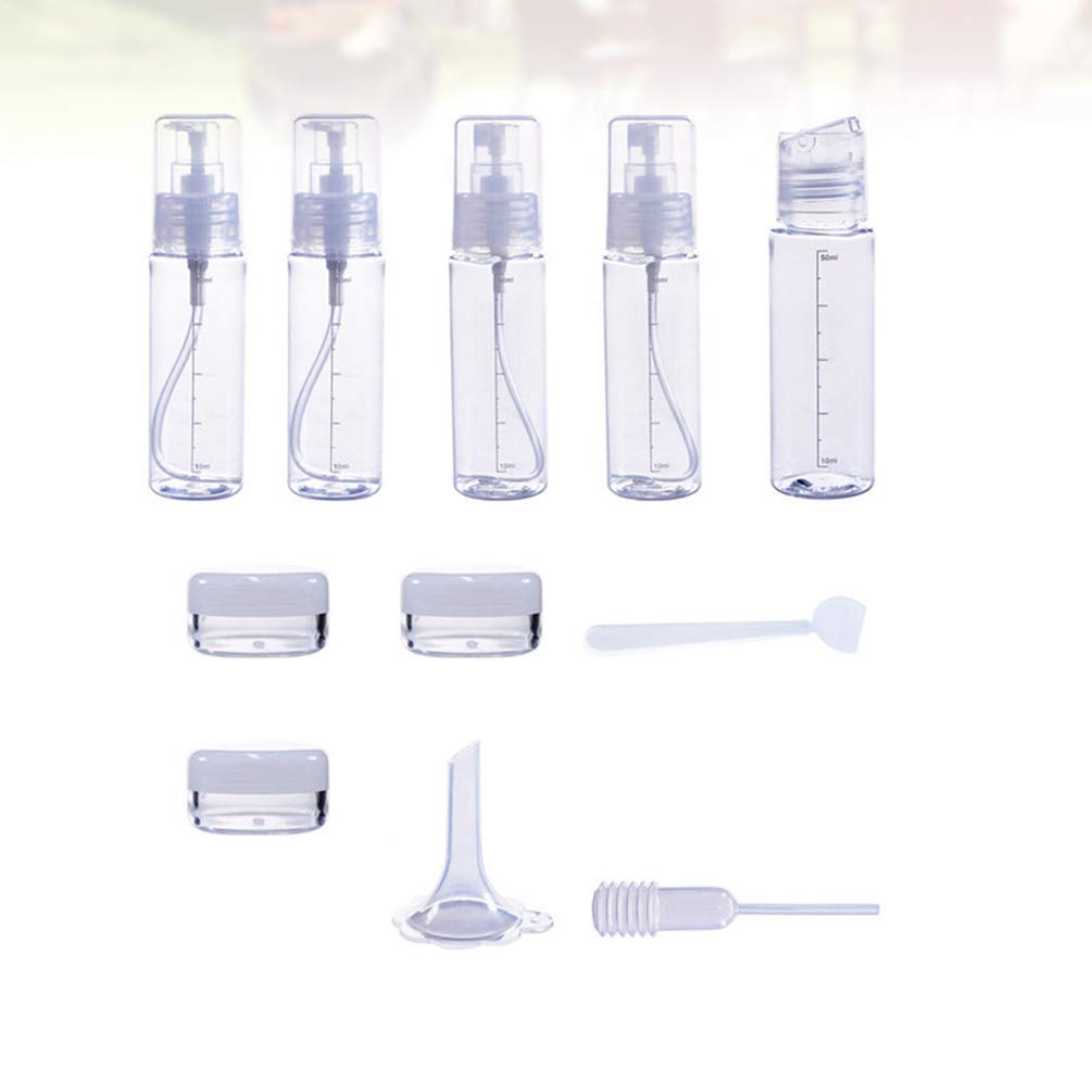 TOPBATHY 11-Piece Travel Bottles Set - Leakproof Refillable Containers for Shampoo, Conditioner, Lotion & Body Wash | TSA Approved Toiletries for Air Travel, Gym & Vacation Essentials