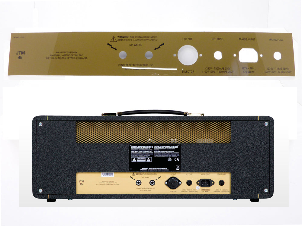 Marshall JTM45 MKII (2245) Plexi Mk II Rear Faceplate Replacement - Genuine Part for Vintage Amp Repair & Restoration | Perfect for Guitar Amp Enthusiasts & Professional Technicians