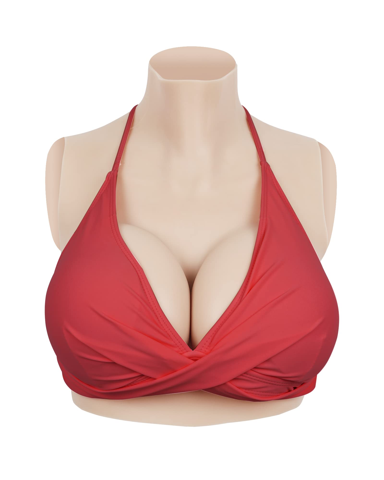 Realistic Silicone Breastplate G Cup - Fake Boobs for Crossdressers, Transgender & Drag Queens | Comfortable Prosthetic Breast Forms for Cosplay, Halloween & Gender Affirmation