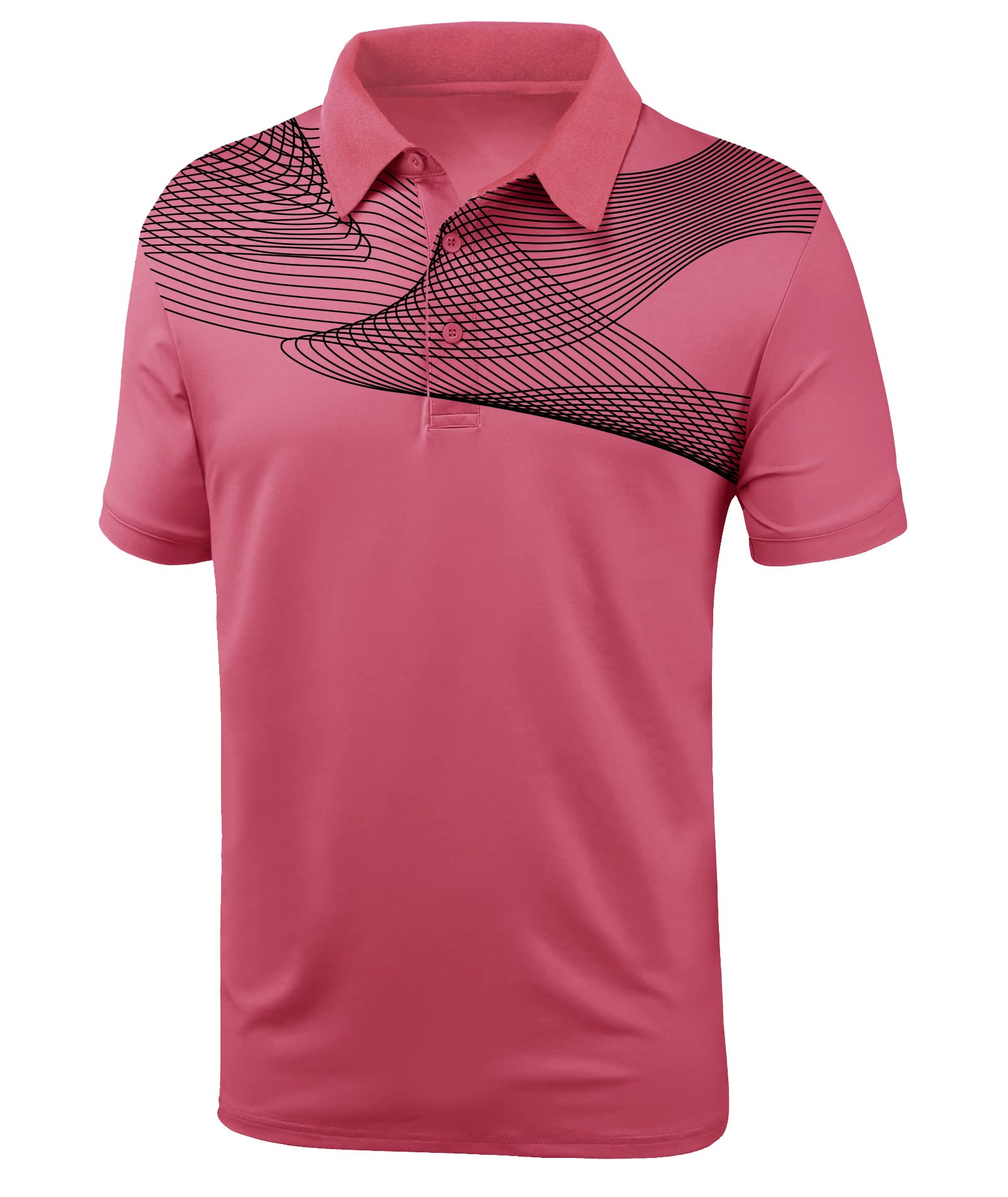 SWISSWELL Men's Moisture-Wicking Polo Shirts - Breathable Mesh Tennis & Sports T-Shirt for Golf, Running, Gym Workouts | Quick-Dry Activewear