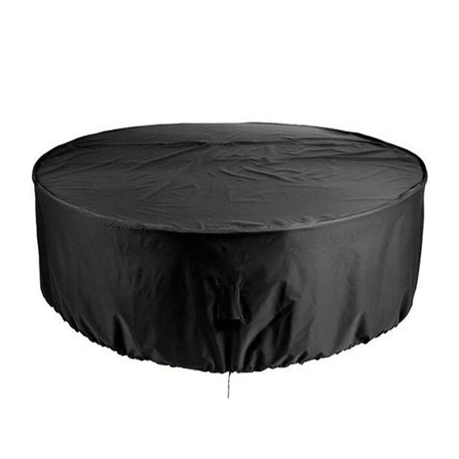 **210D Oxford Cloth Waterproof Round Table Cover for Outdoor Patio & Garden Furniture – Dustproof, UV Resistant – 185x110cm (Black) – Perfect for Picnics, BBQs, and All-Weather Protection**