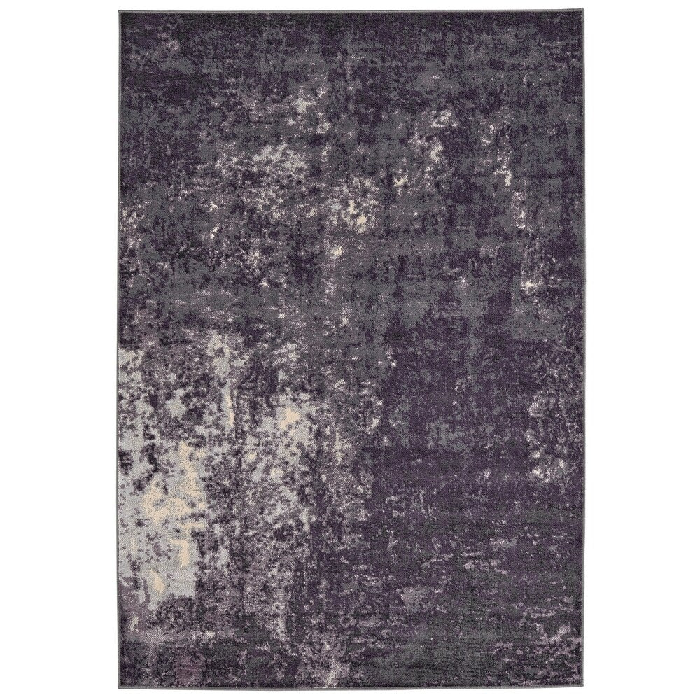 Amethyst Skies Purple Grey Area Rug 5'3 x 7'6 - Soft Boho Chic Living Room Carpet for Bedroom, Dorm & Home Decor