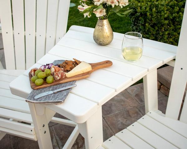 Polywood 600 Series Angled Adirondack Dining Connecting Table - Outdoor Patio Furniture for Poolside, Garden & Backyard Relaxation