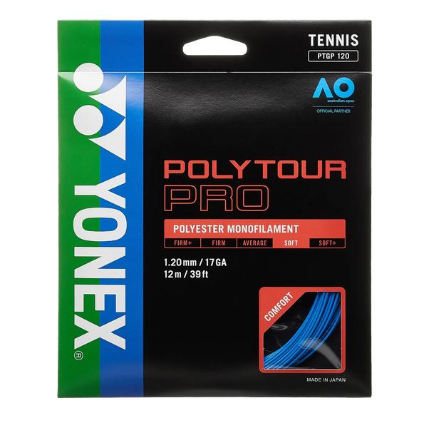 Yonex Polytour Pro 120 Tennis Strings - High Performance Polyester String for Power & Control - Perfect for Competitive Players & Tournament Play