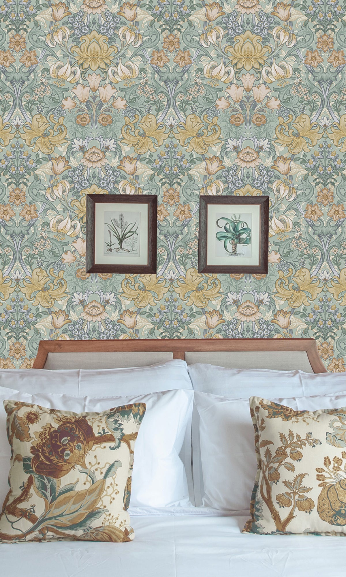 Elegant Floral Damask Wallpaper R9639 - Waterproof & Peel-and-Stick - Perfect for Living Room, Bedroom & Home Decor