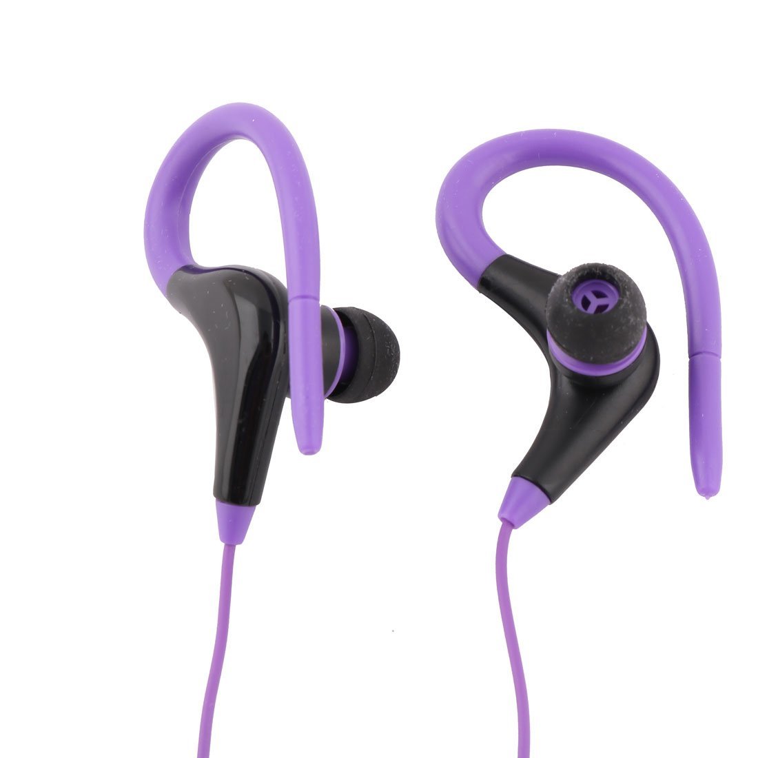 Premium Wired Earphones with Built-in Mic - Stereo Sound & Noise Canceling Headphones for Running, Gym, Sports - Comfortable for Cooking & Daily Use (Purple)