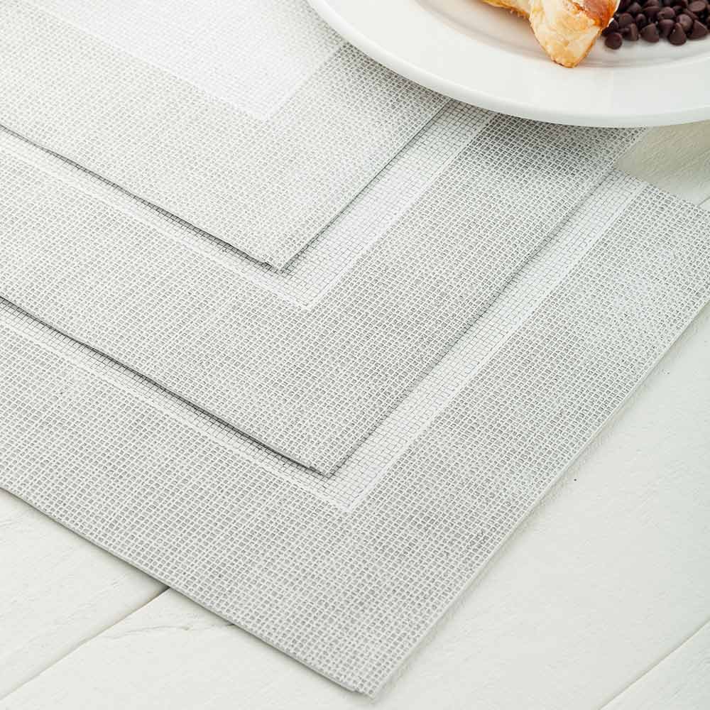 Premium 15.75 Inch Disposable Napkins - 600 Count Soft Linen-Like Paper Napkins | Absorbent Air-Laid White with Gray Threads | Pre-Folded for Elegant Dinner Parties, Weddings & Catering Events