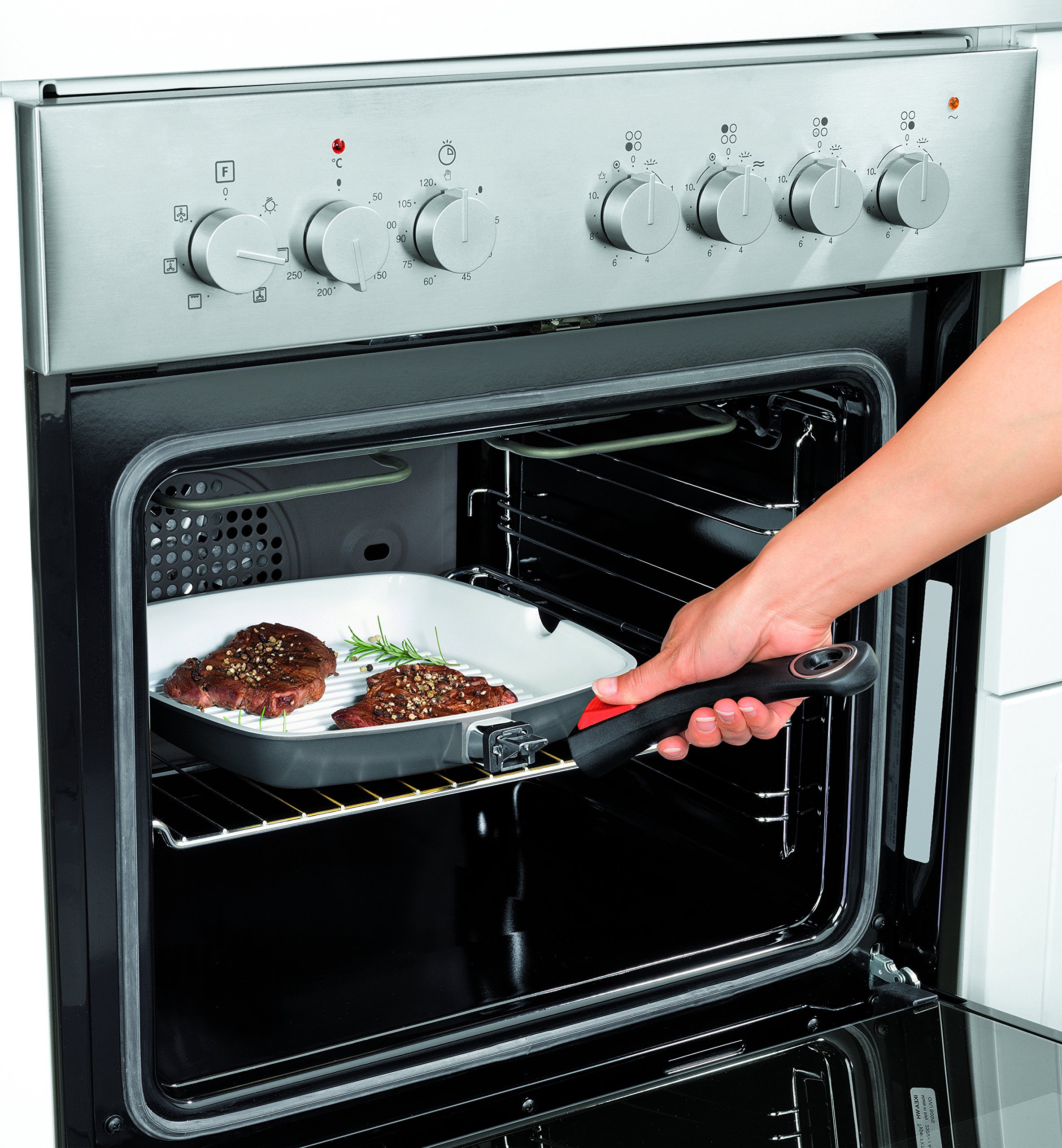 Calli Kocht 06099 XXL Non-Stick Grill Pan - Large Heavy Duty Griddle for Stovetop & Oven - Perfect for Steaks, Burgers & Pancakes - Indoor & Outdoor Cooking