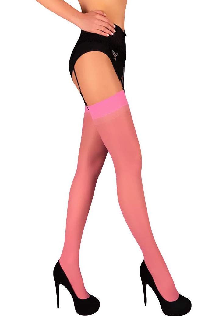 Mila Marutti Women's Sheer Thigh High Stockings for Garter Belts | Sexy Lingerie Tights - Made in EU | Perfect for Date Night, Bridal Wear & Boudoir Photography