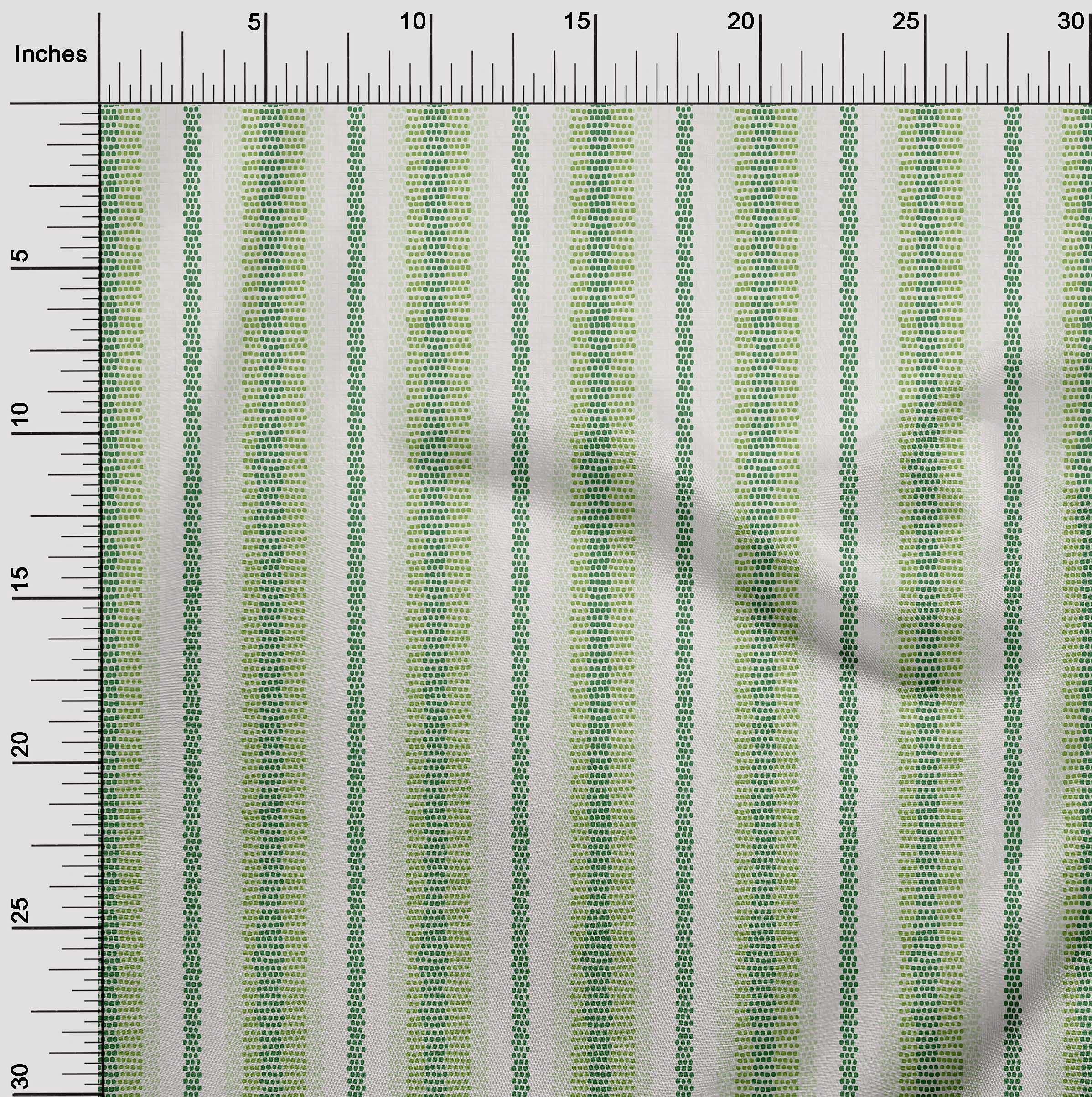 oneOone Velvet Green Fabric Stripe - 58 Inch Wide Printed Sewing Fabric by The Yard for DIY Clothing, Dresses, Curtains & Home Decor Projects