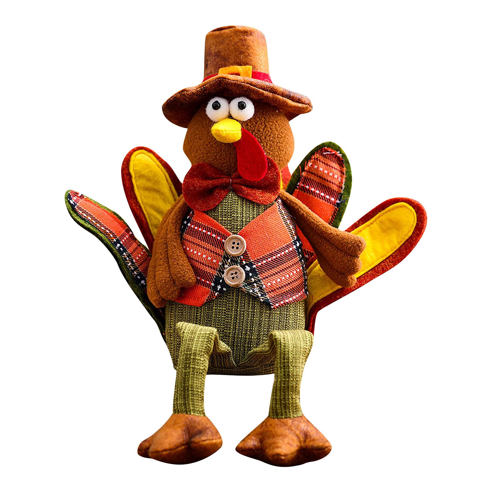 Thanksgiving Turkey Ornaments - Faceless Turkey Doll Decor for Restaurant, Desktop & Pavement | Handmade Felt Turkey Art Doll | Unique Thanksgiving Gifts & Home Decor (Perfect for Holiday Tablescapes & Festive Centerpieces)