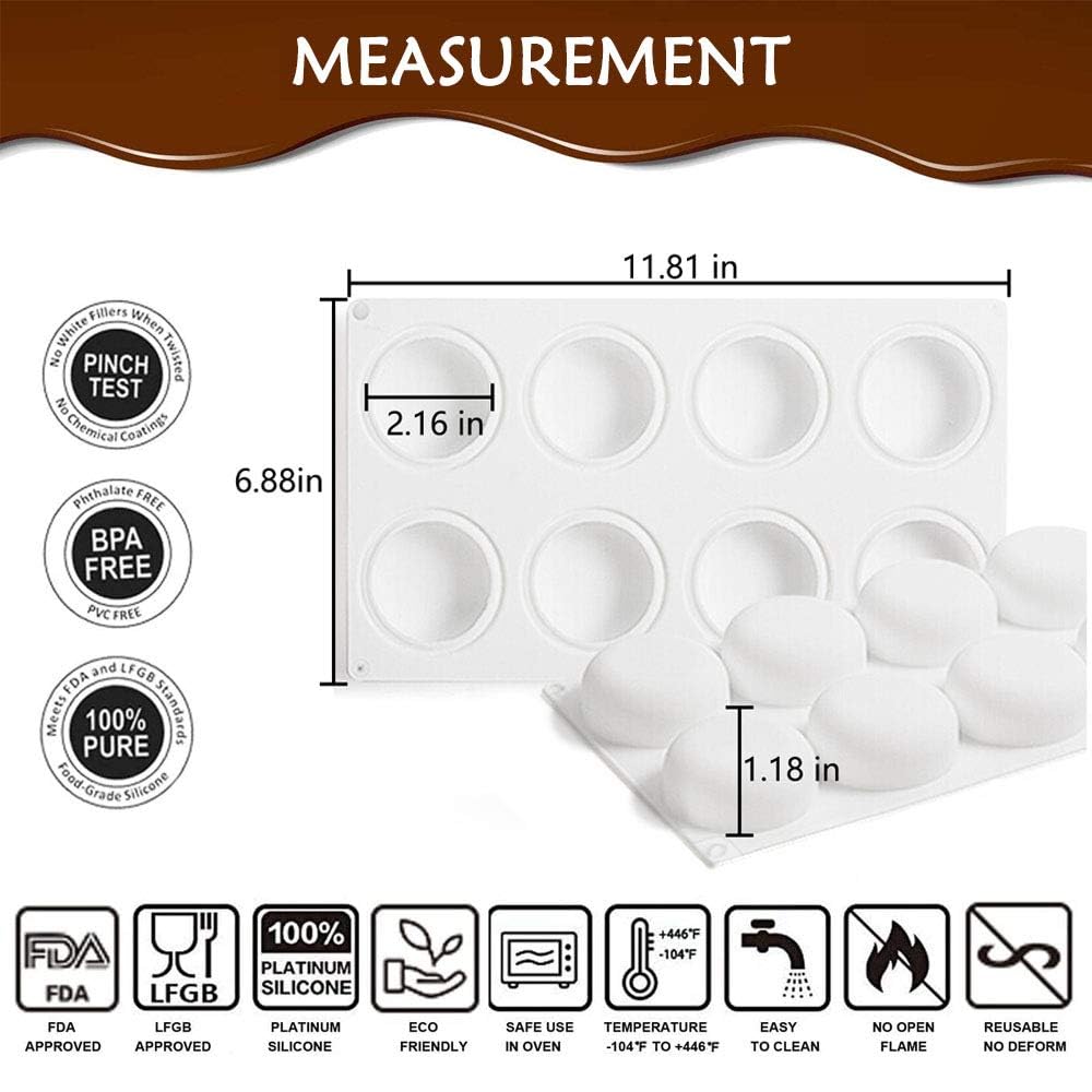 Premium Stone Silicone Molds for Baking - Reusable Cake Mousse & Fondant Molds - French Dessert Chocolate Pastry Mold - Perfect for Birthday Cakes, Wedding Desserts & DIY Baking Projects