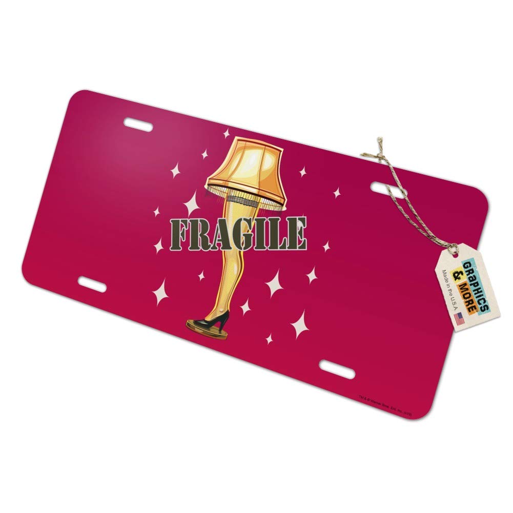 Vintage Christmas Story Fragile Novelty Metal Vanity License Plate - Perfect for Holiday Decor, Car Accessories & Gift Giving