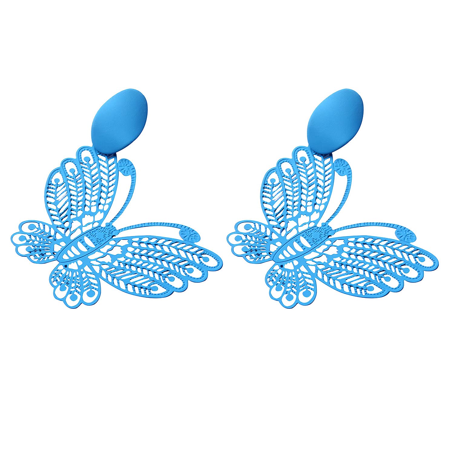 Seakuur Large Butterfly Drop Dangle Earrings for Women - Fashionable Hollow Metal Insect Jewelry - Perfect Gift for Teens & Girls - Elegant Statement Piece for Parties, Weddings & Everyday Wear