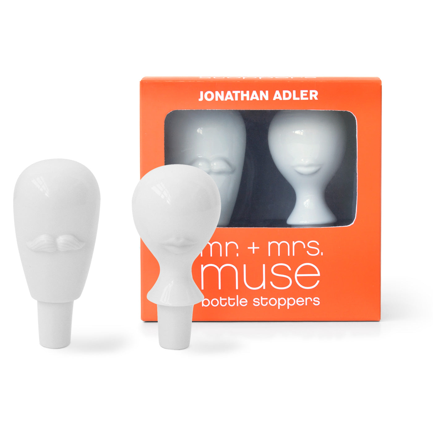 Premium Mr. & Mrs. Muse Wine Bottle Stopper Set - Elegant Glass Toppers for Wine Lovers - Perfect for Romantic Dinners, Anniversary Gifts & Home Bar Accessories