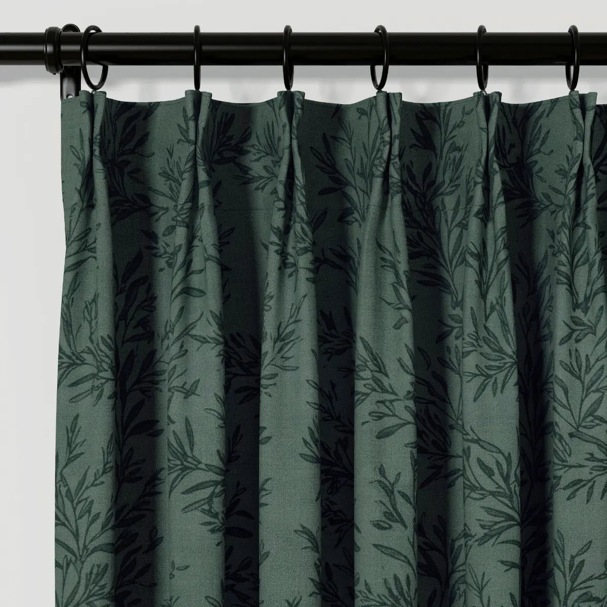 Elegant Sara Le Print Linen Pleated Cafe Curtains - Light Filtering Window Treatment for Kitchen, Dining Room & Bathroom