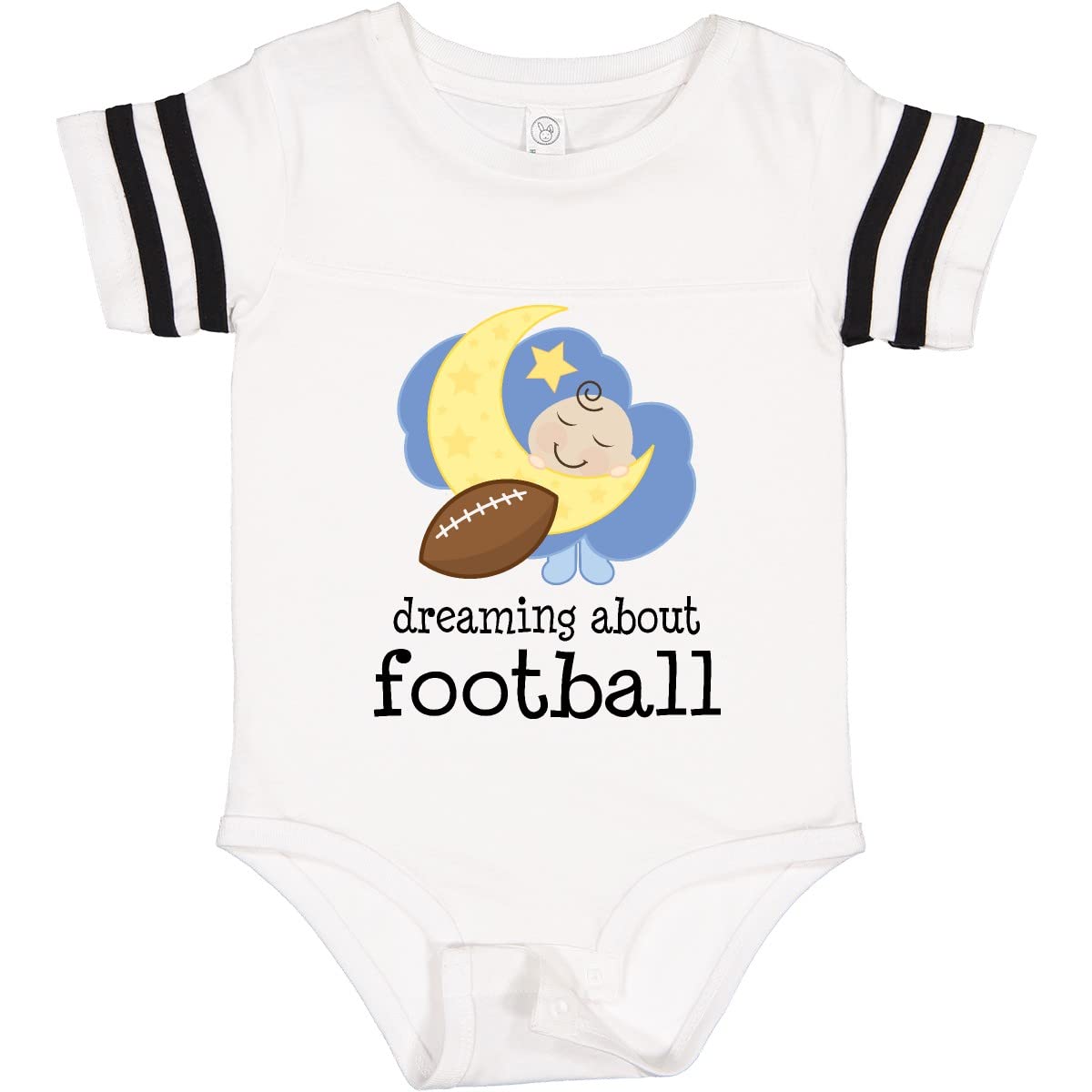 Inktastic Dreaming About Football Baby Bodysuit - Cute Football-Themed Onesie for Newborns & Infants - Perfect Baby Shower Gift for Football Fans & Game Day Outfits