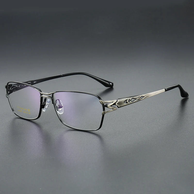 Aror Unisex Full Rim Square Double Bridge Titanium Eyeglasses 96197 - Lightweight Durable Glasses for Work, Reading & Fashion