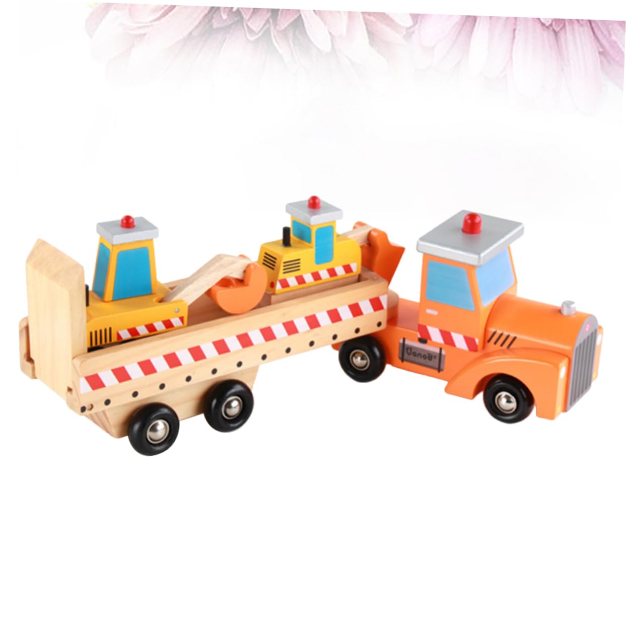 COSMEVIVI Kids Construction Vehicle Toy Set - 1PC Excavator Engineering Car Toy for Boys & Girls Ages 3-8 | Durable Bamboo Material | Perfect for Sandbox Play, Construction Pretend Play & STEM Learning