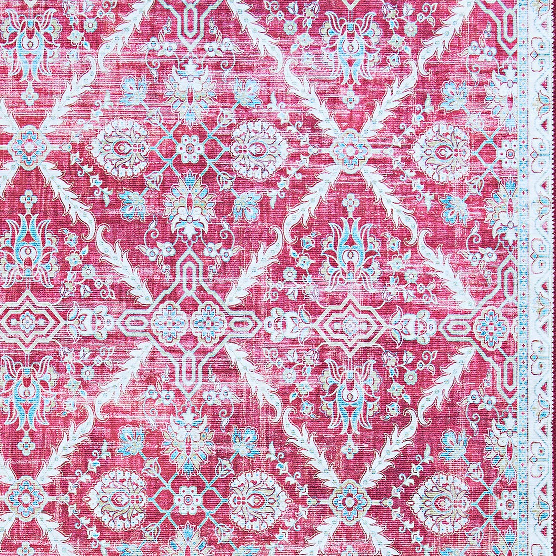 Couristan Pasha Arcadia Area Rug - Garnet Red 2' x 8' Runner - Soft Non-Slip Living Room, Bedroom, Hallway Carpet for Home Decor