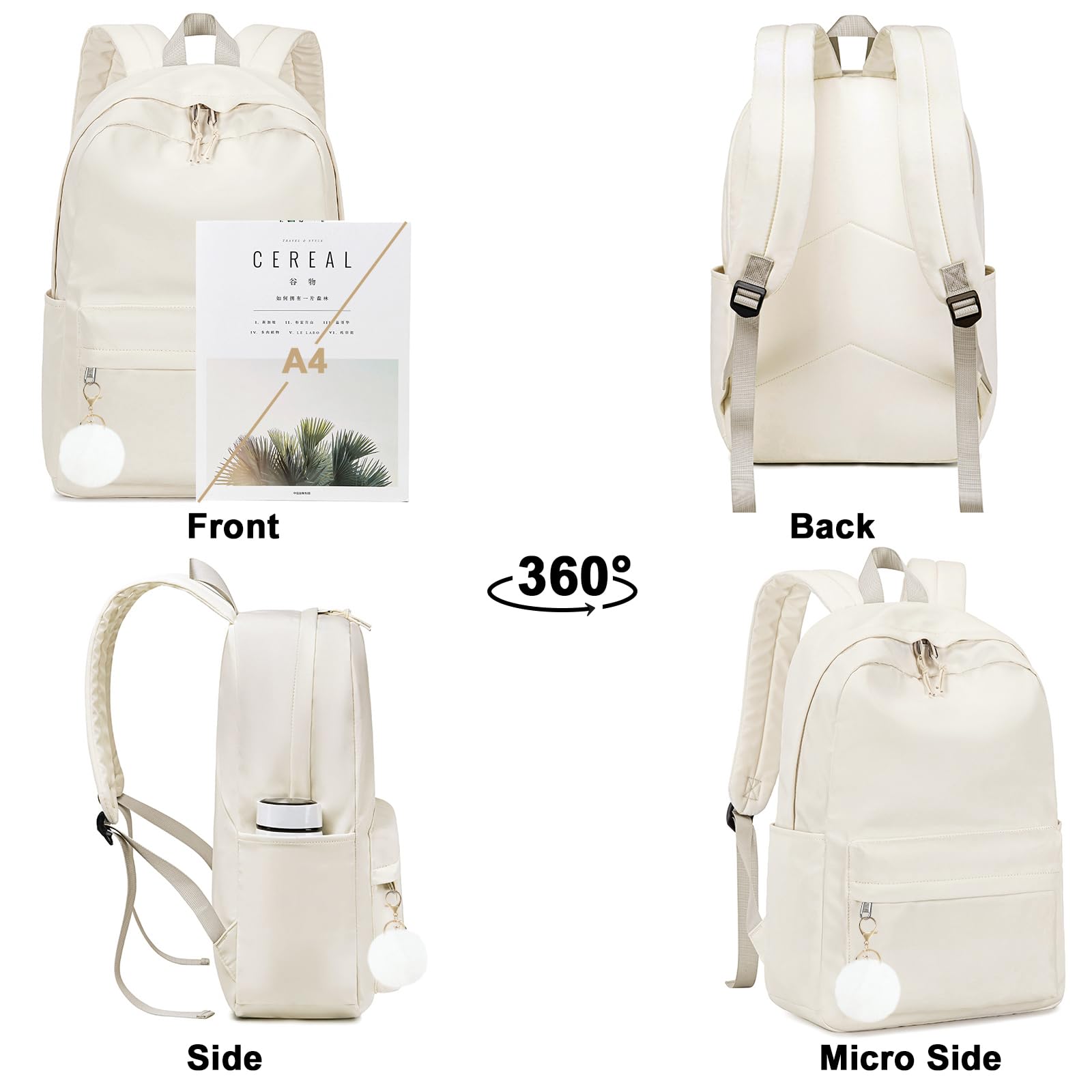 Bluboon Durable School Backpack for Kids & Teens - Lightweight Laptop Bookbag for Girls, Boys & Women - Perfect for School, Travel & Work Gifts