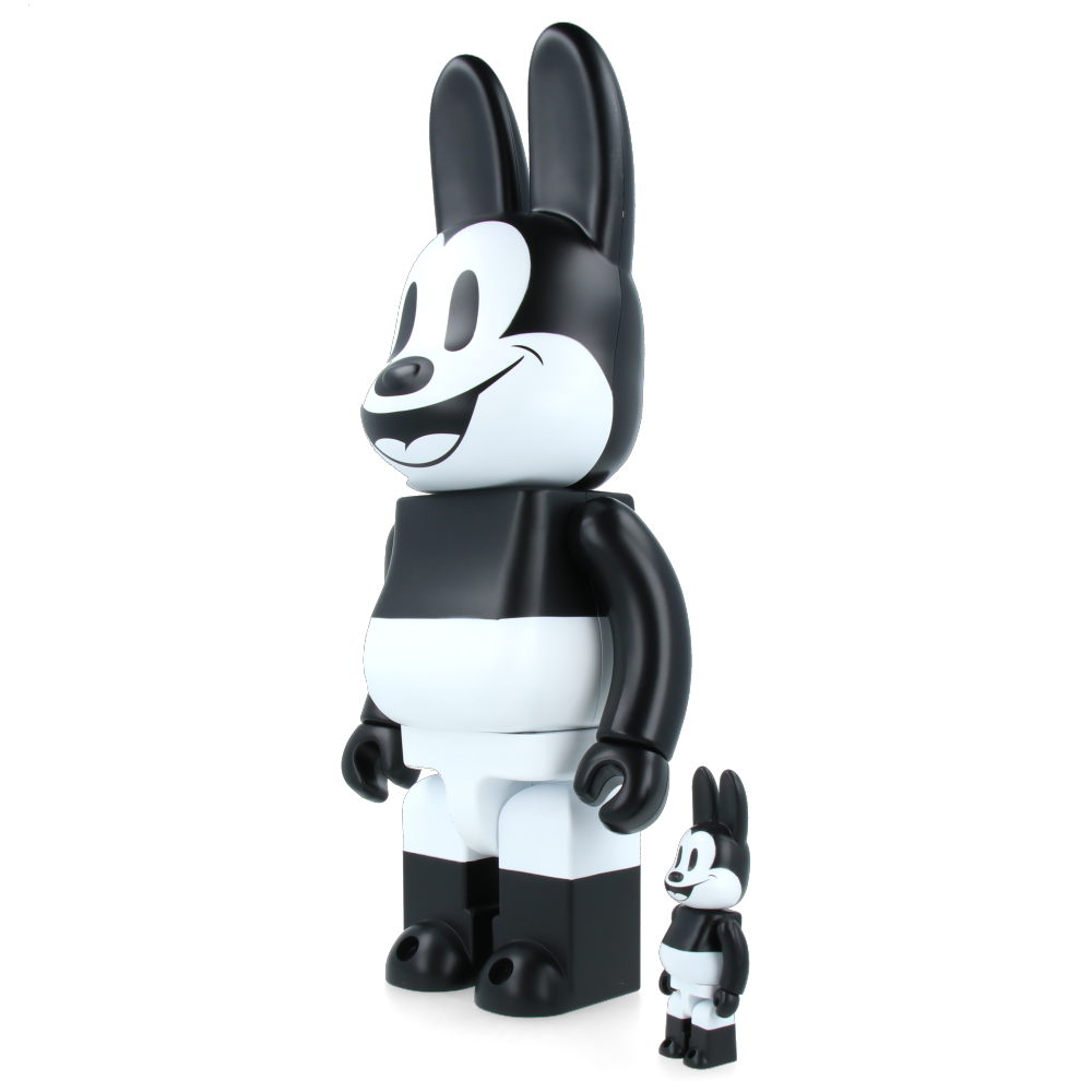 400% + 100% Bearbrick Oswald the Lucky Rabbit Collectible Figure - Perfect for Anime Fans, Home Decor & Gift Giving